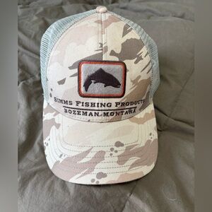Simms Camo and Gray Cap